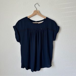 NWT Mixed Media Short Sleeve Top